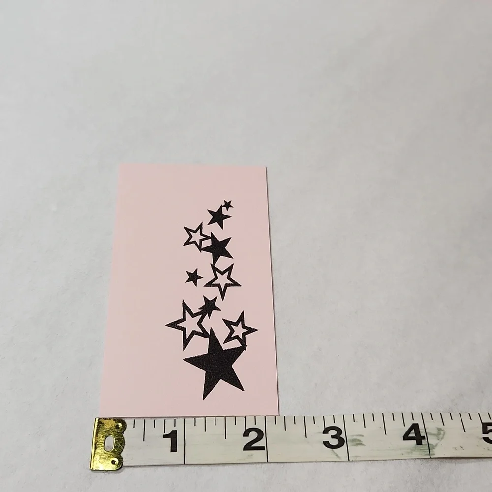 Hand Crafted Basic Pink & Black Star Cluster 50 Count Cards